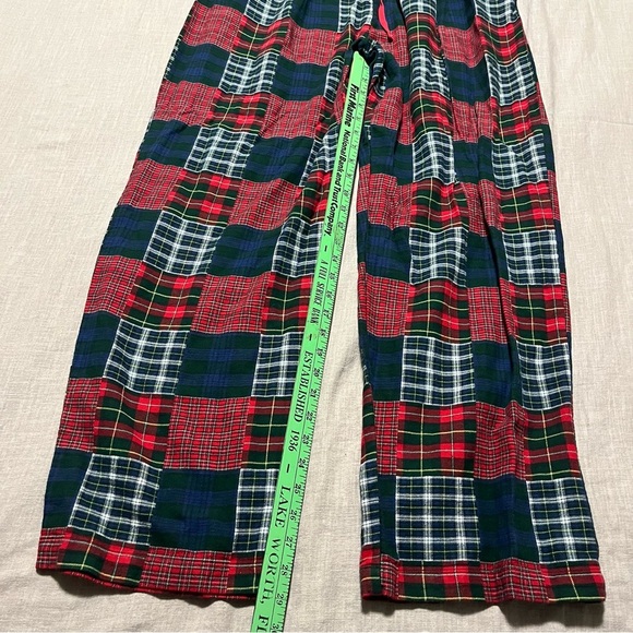 L.L. Bean Very Thick Patchwork Plaid Pants 100% Cotton Over Size XL Traditional - Picture 3 of 9